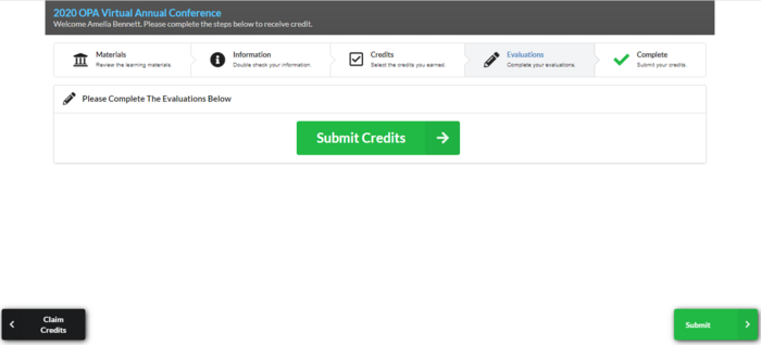 Submit Credit