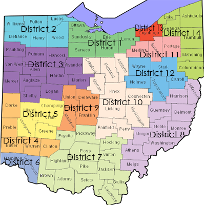Ohio District Map Ohio District Map