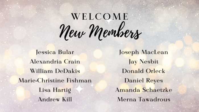 Welcome November New Members!